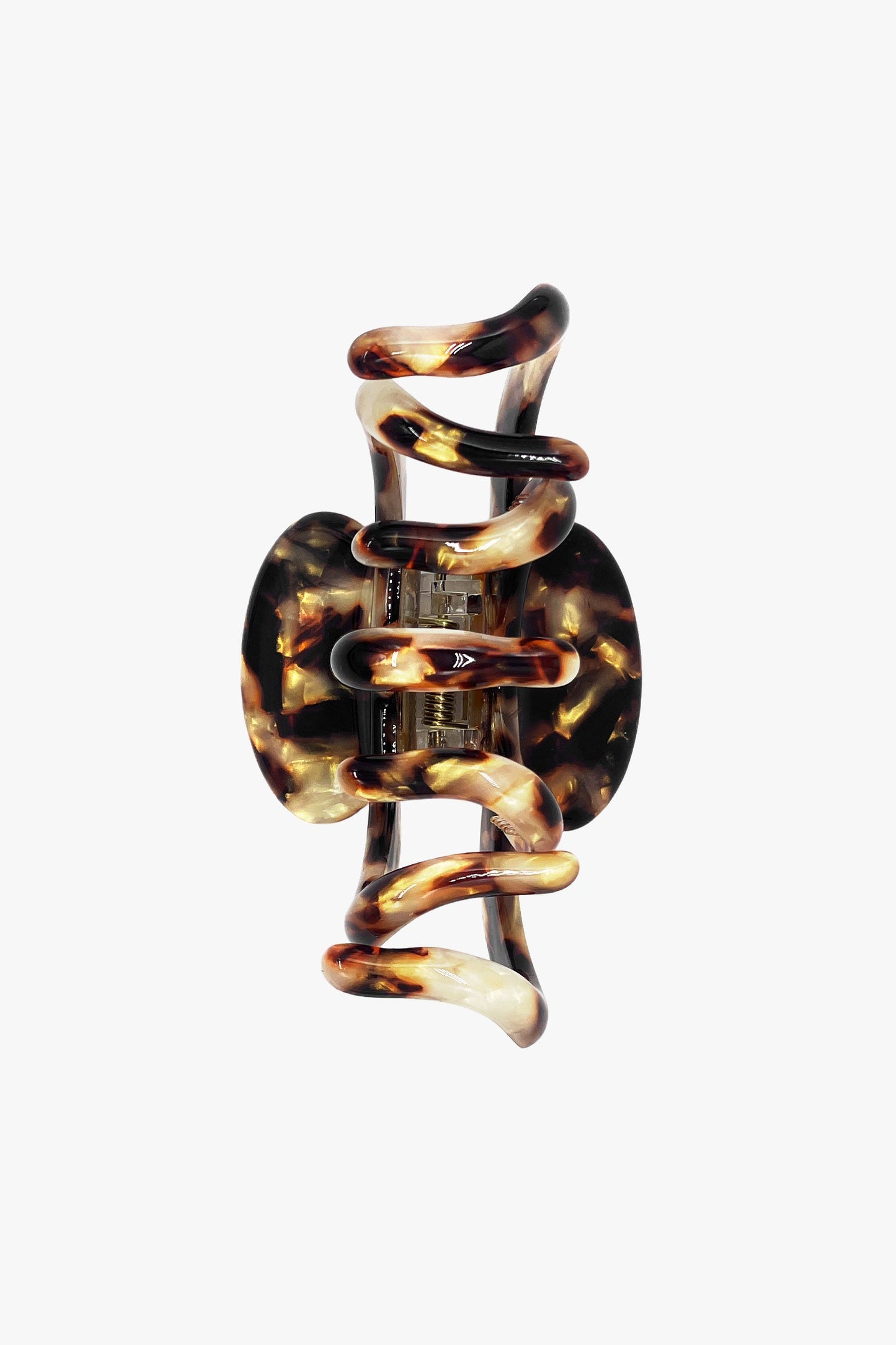 Jumbo Golden Tortoise Shell Hair Jaw