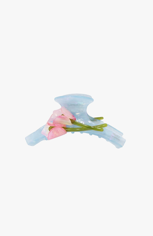 French Tulip Jaw Clip- Blue
