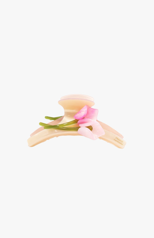 French Tulip Jaw Clip- Pink