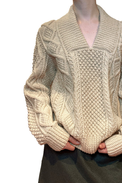 Vintage Aran Hand Knit Sweater