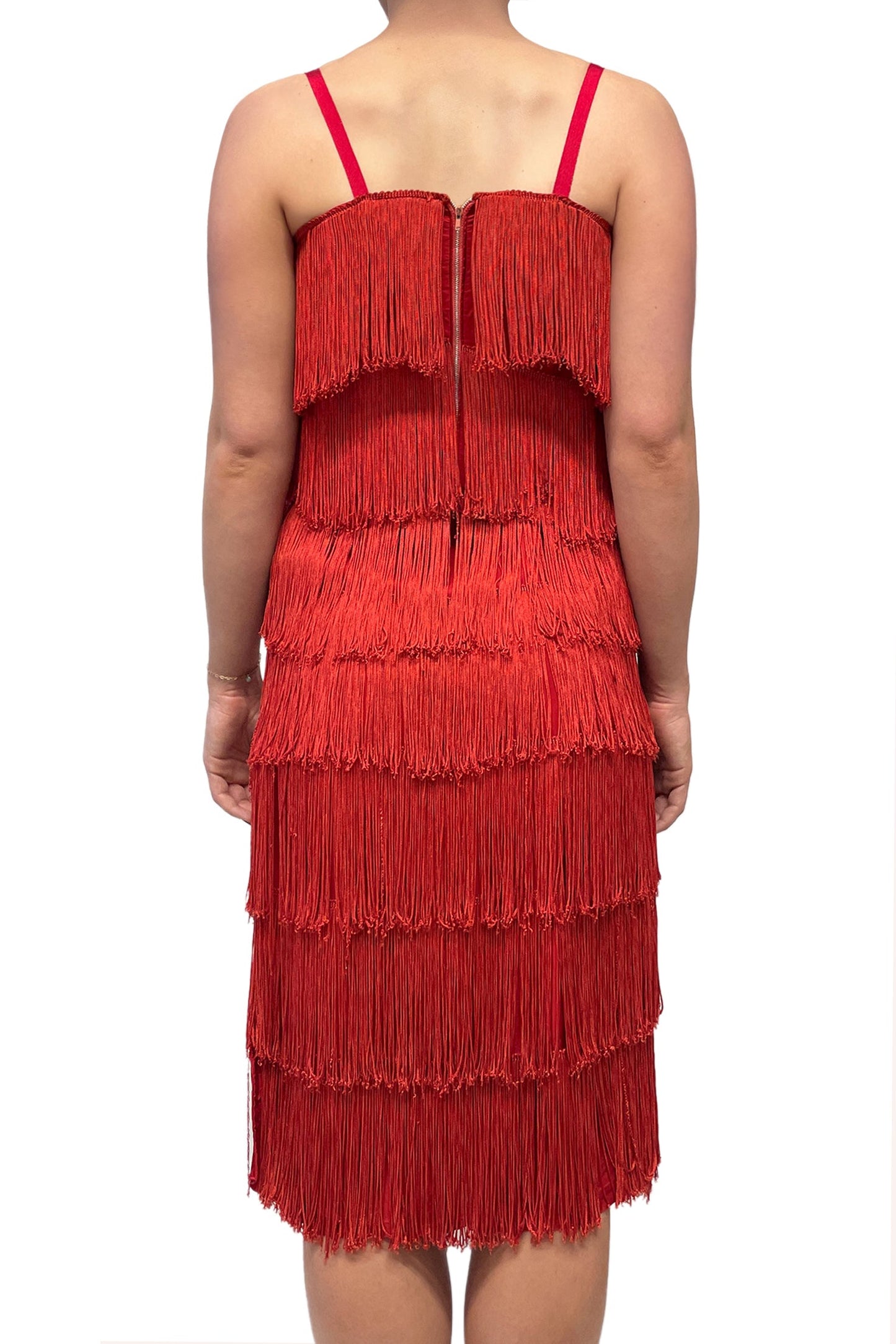 Anna Sui | Vintage Red Fringe Midi Dress Anna Sui | Vintage Red Fringe Midi Dress