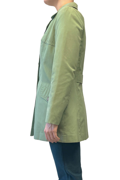 Vintage Sixties C&A Green Button Up Trench Coat