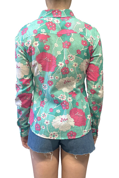 Vintage Izzue Floral Print Button Up