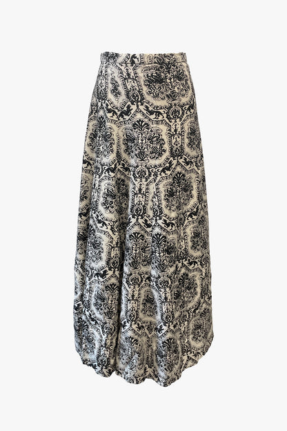 Vintage Wallpaper Print Skirt