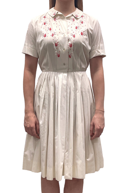 vintage pleated dress Vintage Peck + Peck Collared A-line Pleated Dress – Anna Sui