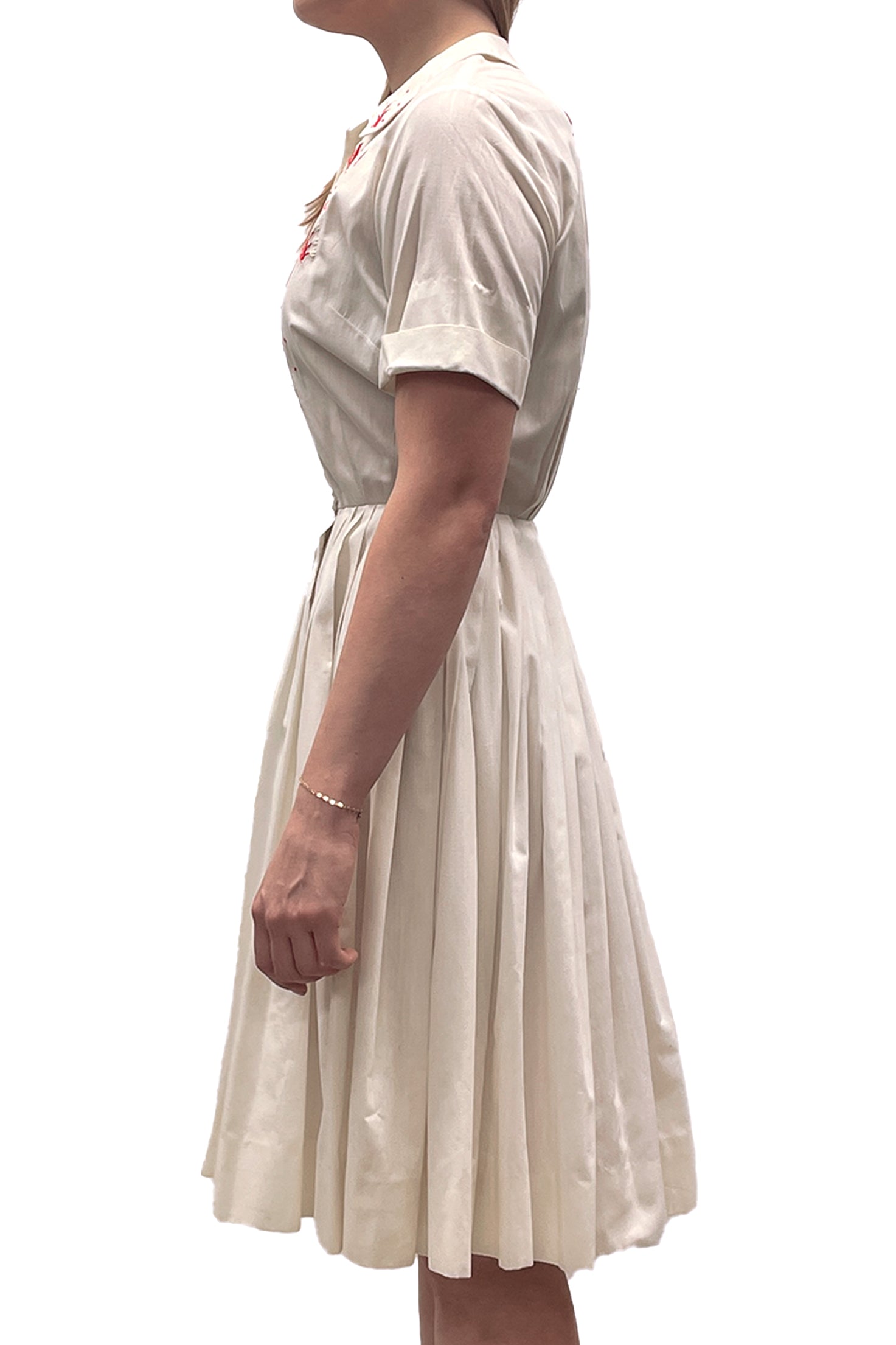 Vintage Peck + Peck Collared A-line Pleated Dress Vintage Peck + Peck Collared A-line Pleated Dress