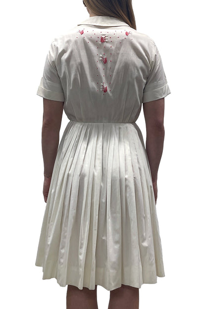Vintage Peck + Peck Collared A-line Pleated Dress Vintage Peck + Peck Collared A-line Pleated Dress