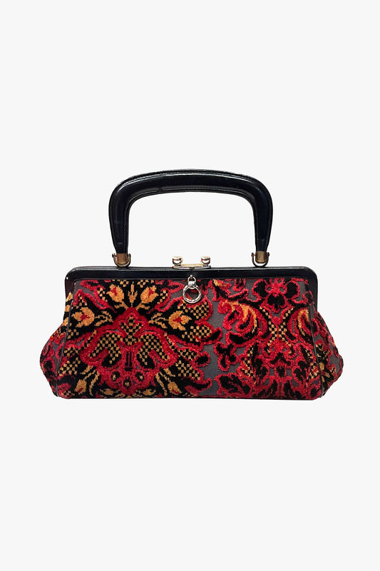 Vintage Chenille Tapestry Carpet Bag