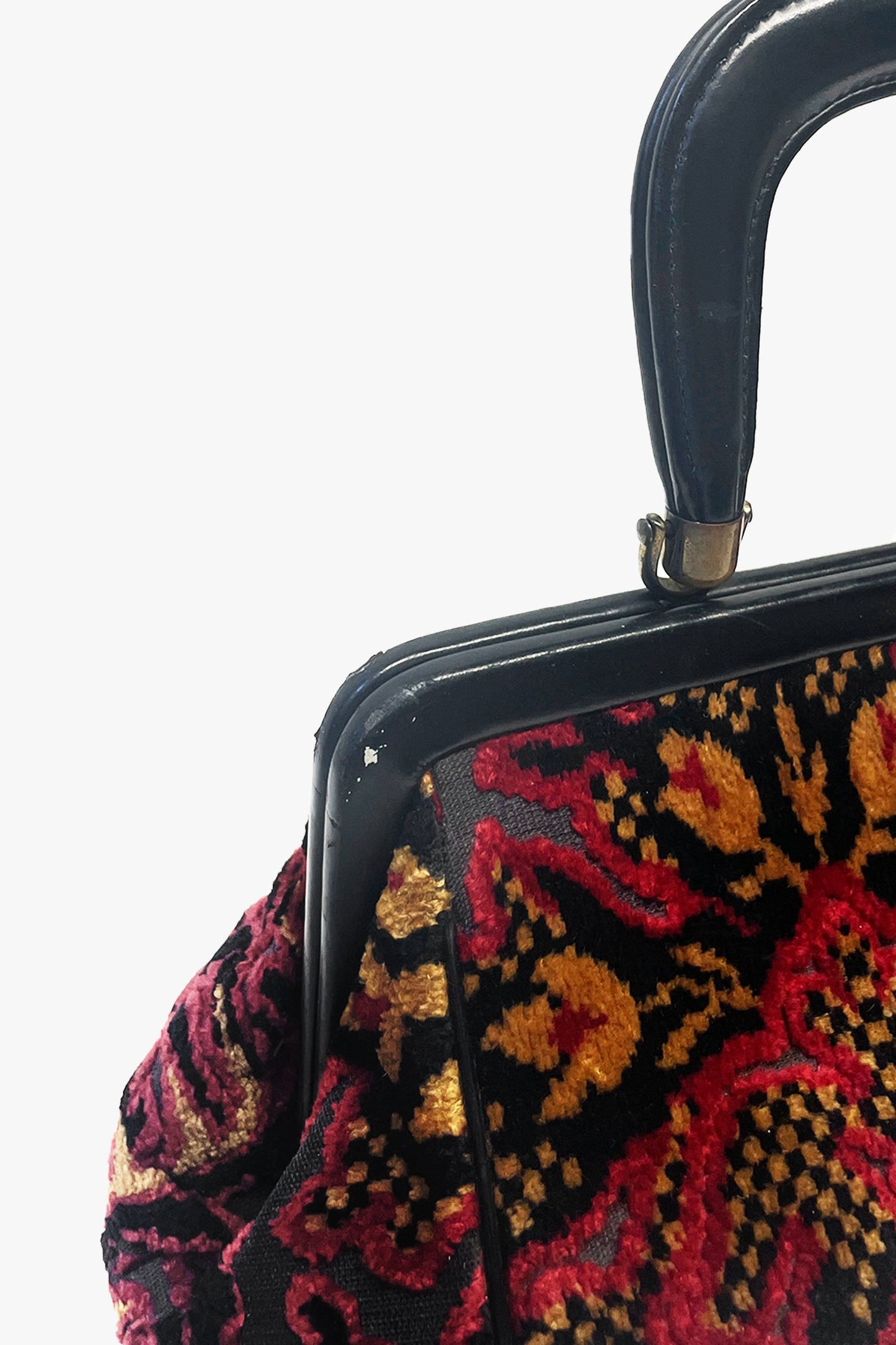 Vintage Chenille Tapestry Carpet Bag