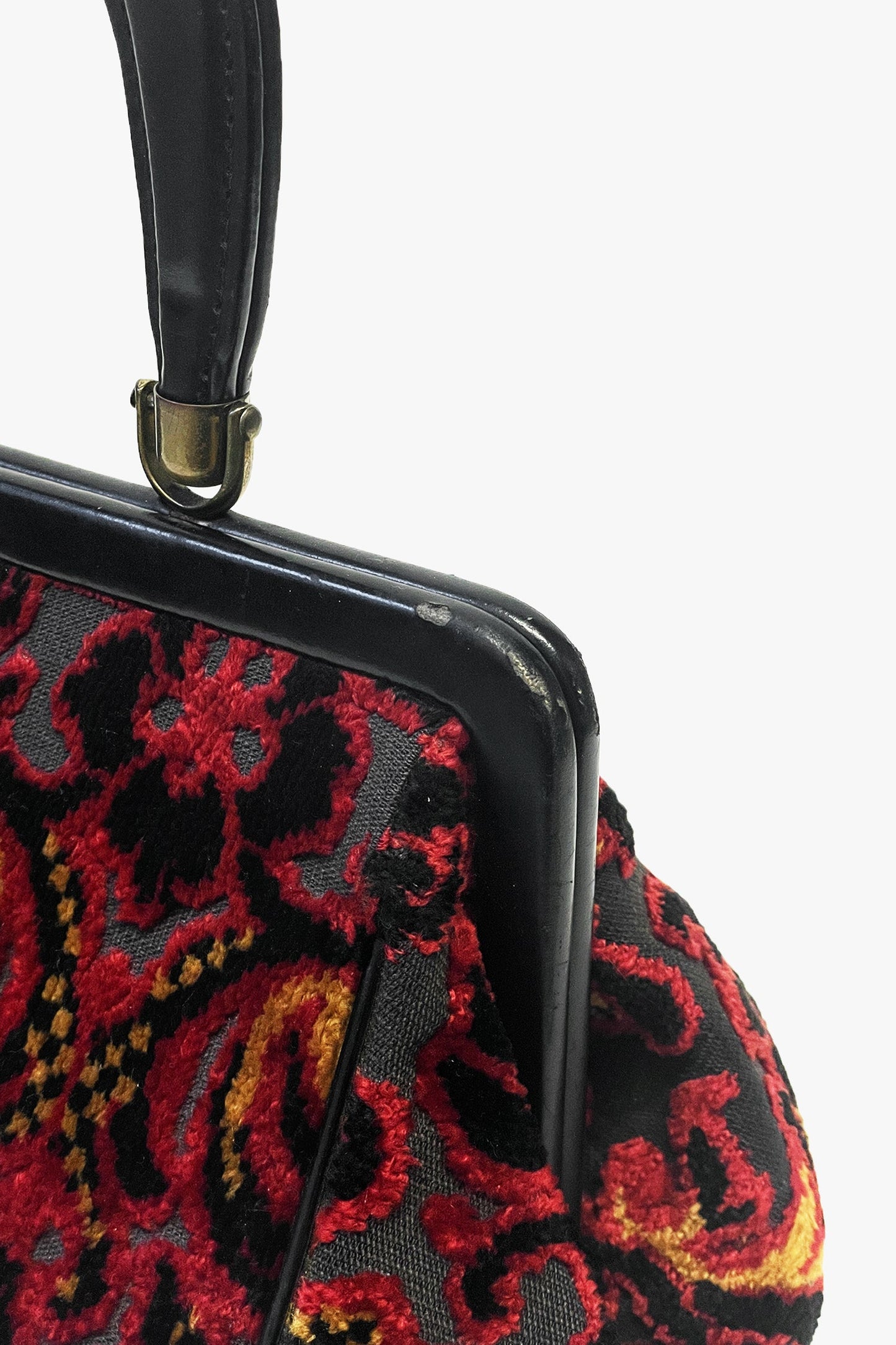 Vintage Chenille Tapestry Carpet Bag