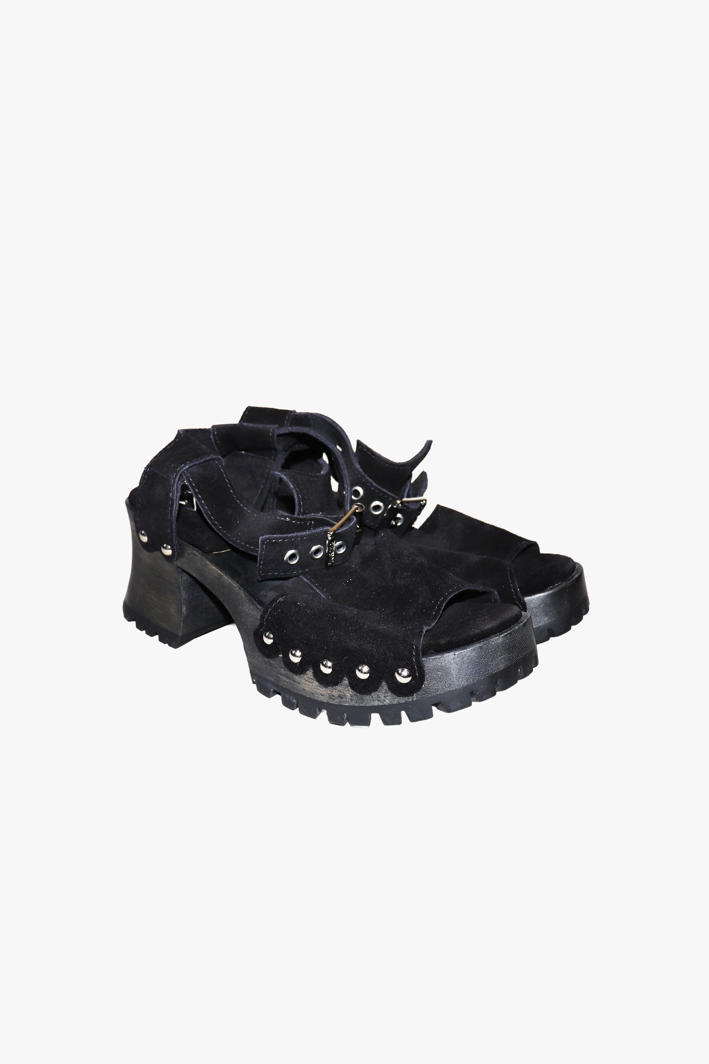John Fluevog x Anna Sui Clog Sandals - Black (Sample)