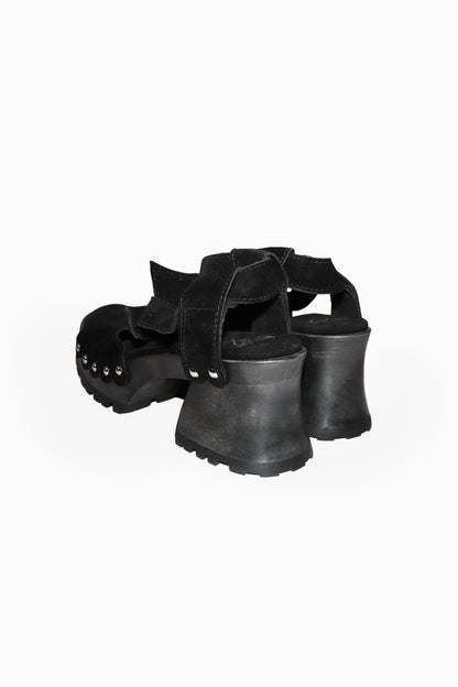 John Fluevog x Anna Sui Clog Sandals - Black (Sample)