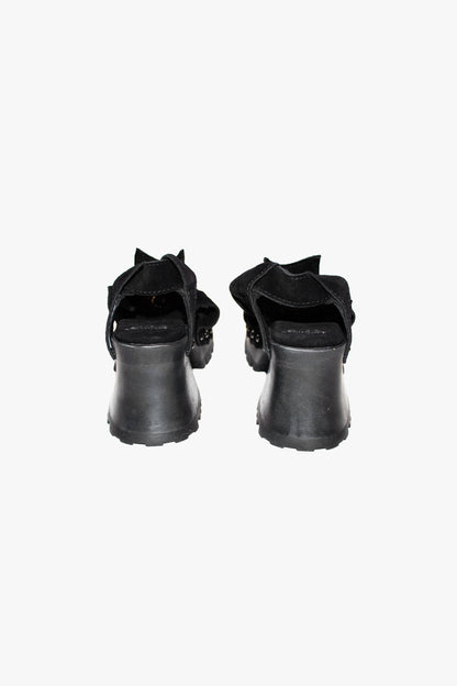 John Fluevog x Anna Sui Clog Sandals - Black (Sample)