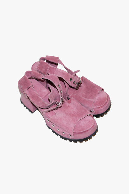 John Fluevog x Anna Sui Clog Sandals - Mauve (Sample)