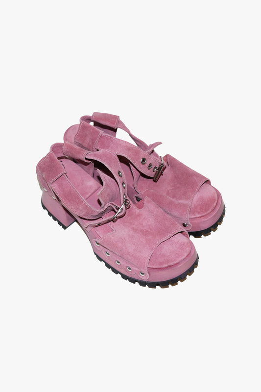 John Fluevog x Anna Sui Clog Sandals - Mauve (Sample)