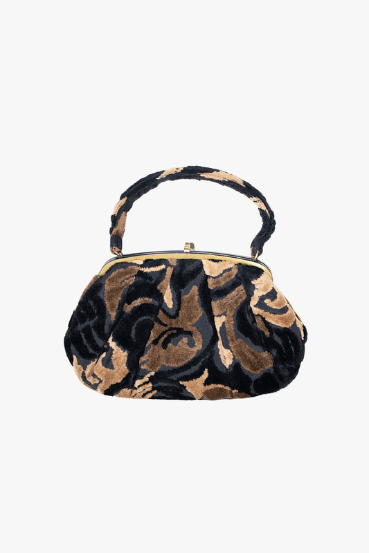 Vintage Dark Chenille Memento Bag