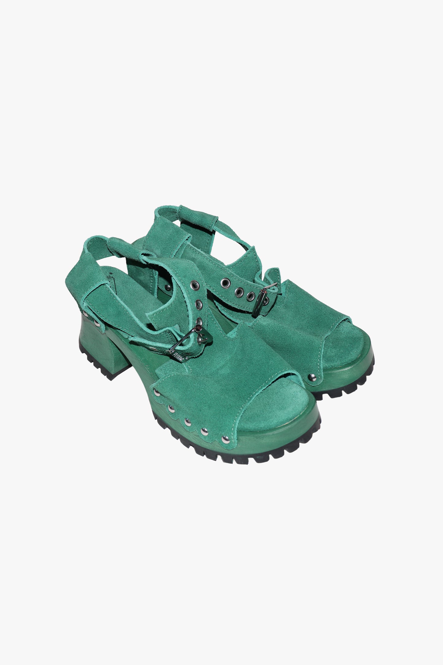 John Fluevog x Anna Sui Clog Sandals - Green (Sample)