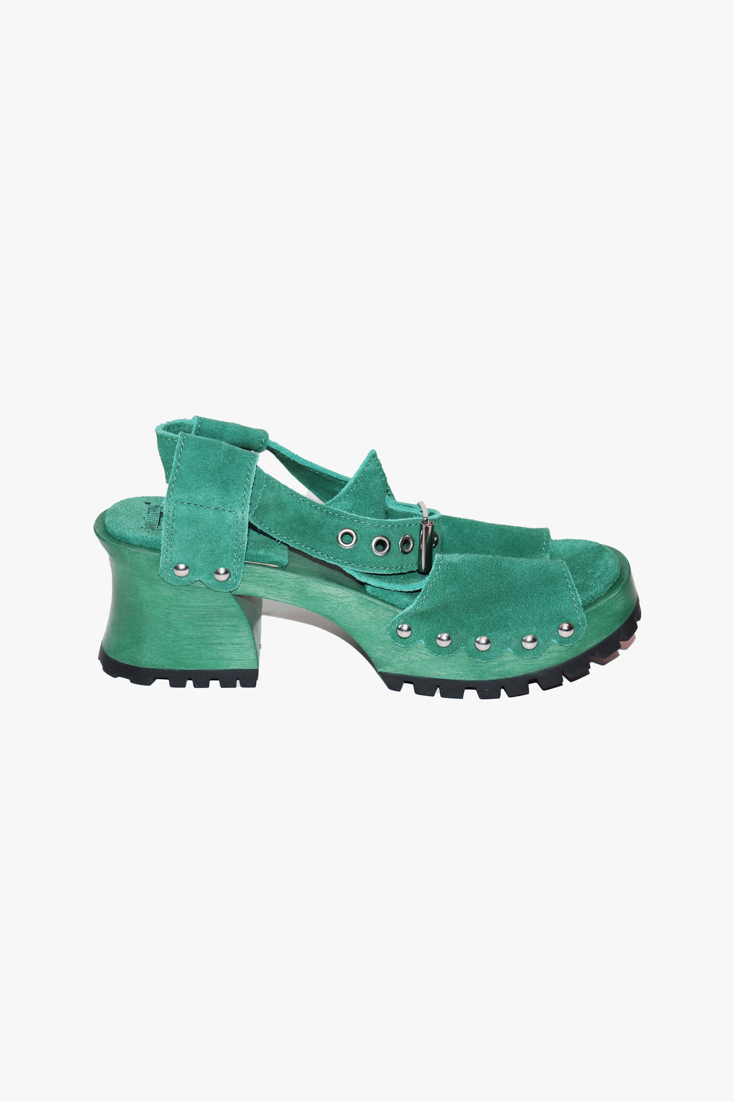 John Fluevog x Anna Sui Clog Sandals - Green (Sample)