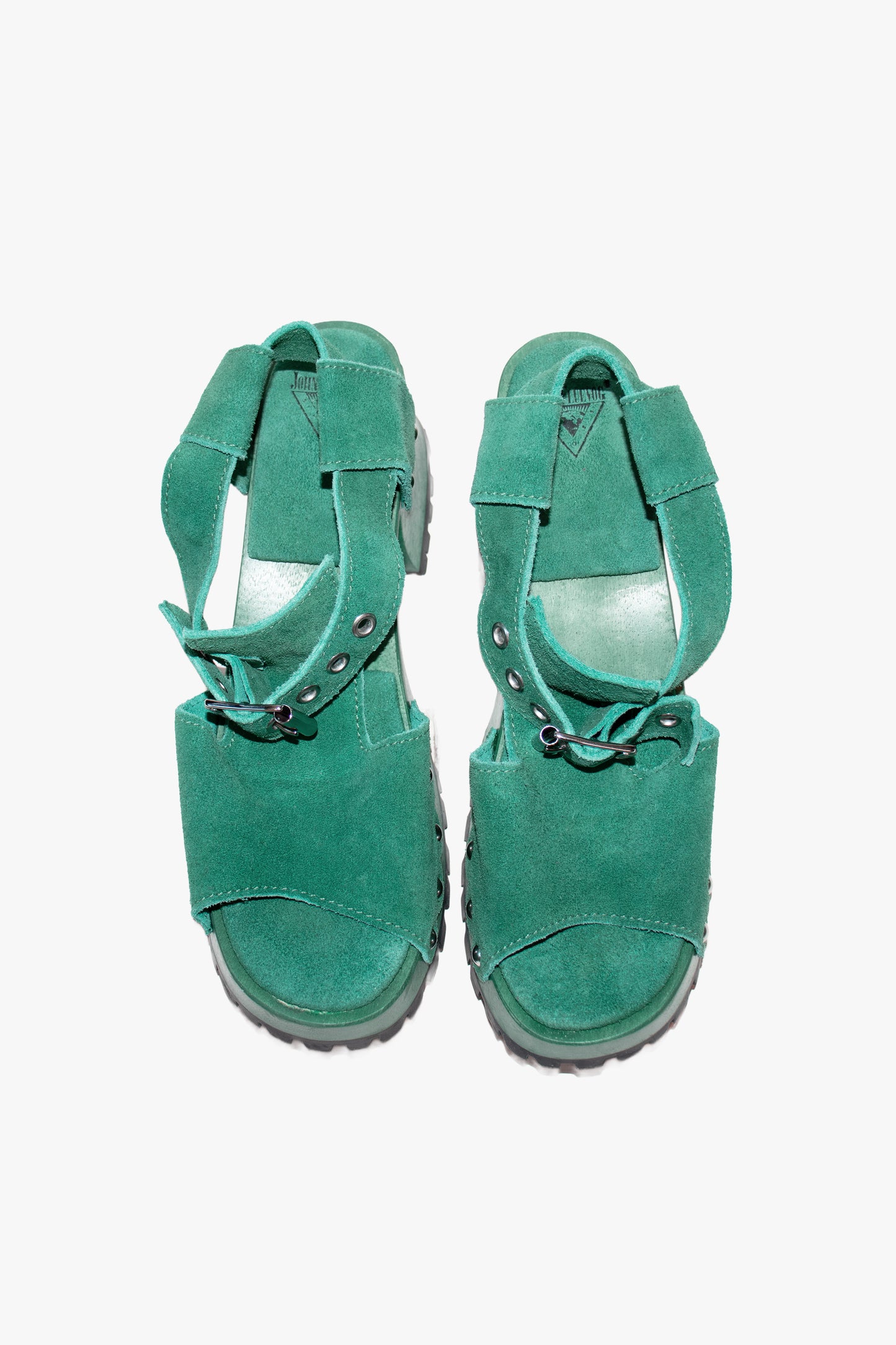 John Fluevog x Anna Sui Clog Sandals - Green (Sample)
