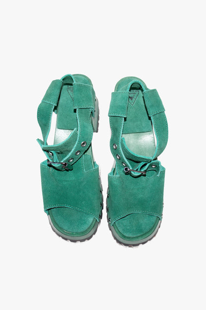 John Fluevog x Anna Sui Clog Sandals - Green (Sample)
