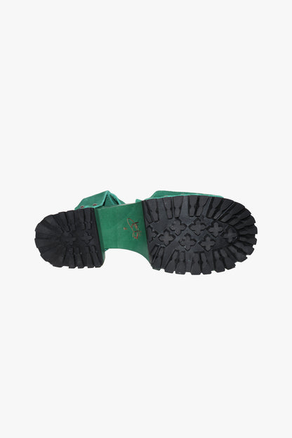 John Fluevog x Anna Sui Clog Sandals - Green (Sample)