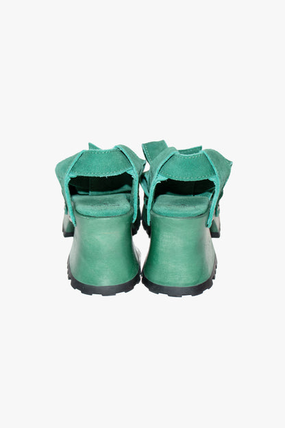 John Fluevog x Anna Sui Clog Sandals - Green (Sample)