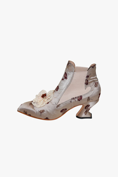John Fluevog x Anna Sui Brocade Boots- Crimson (Sample)
