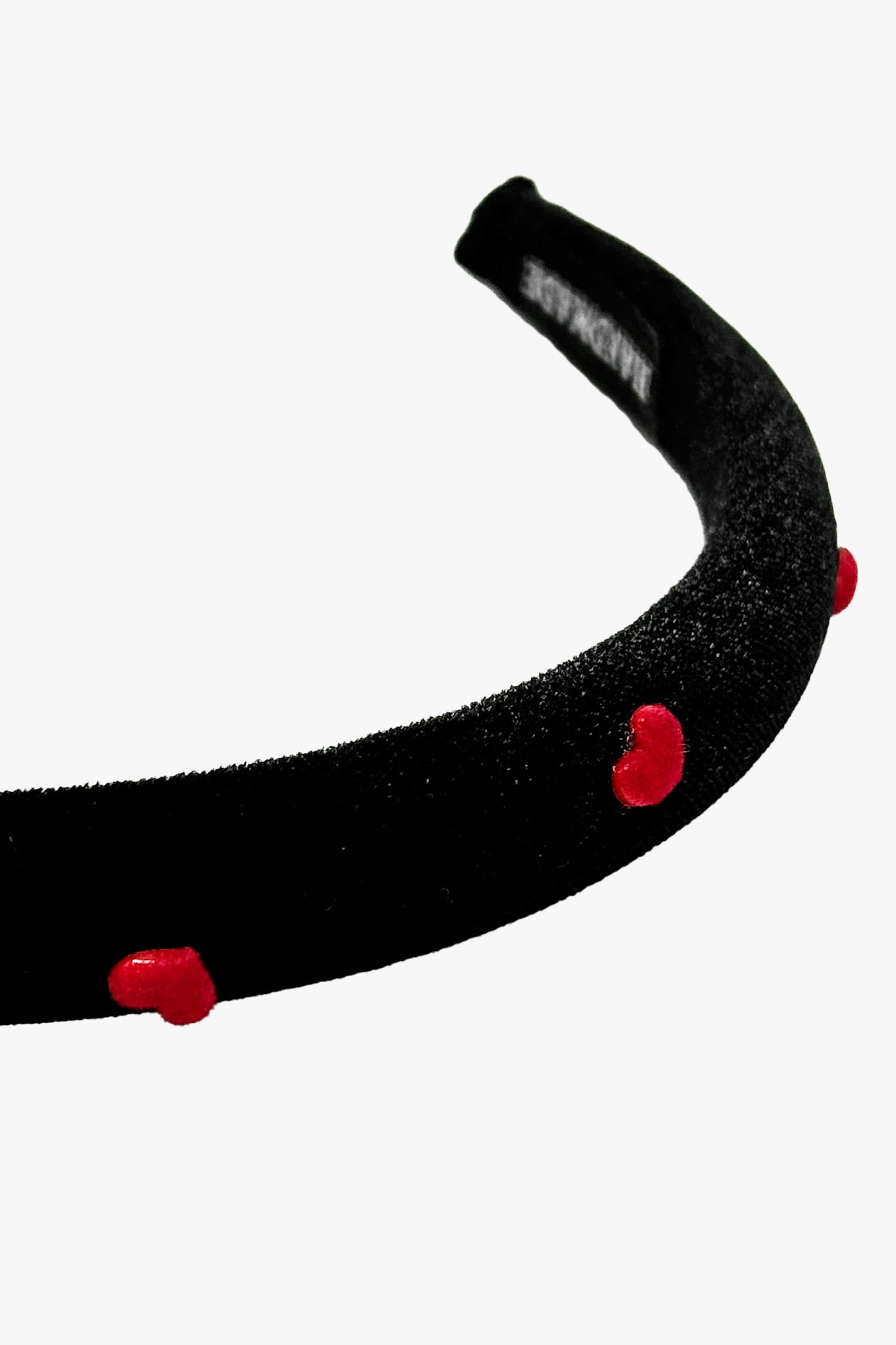 Heartfelt Velvet Headband- Black