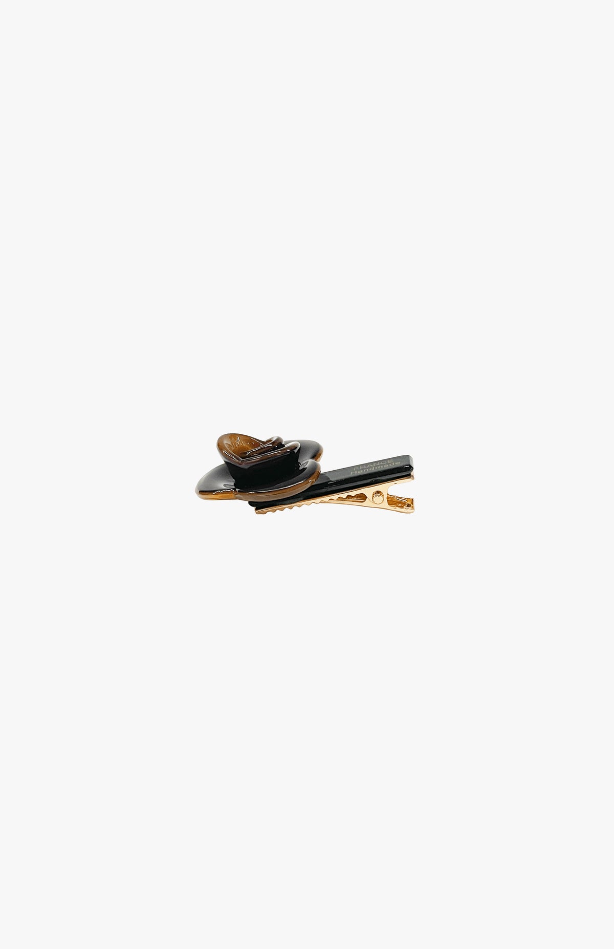 Petite Fleur Side Clip - Brown