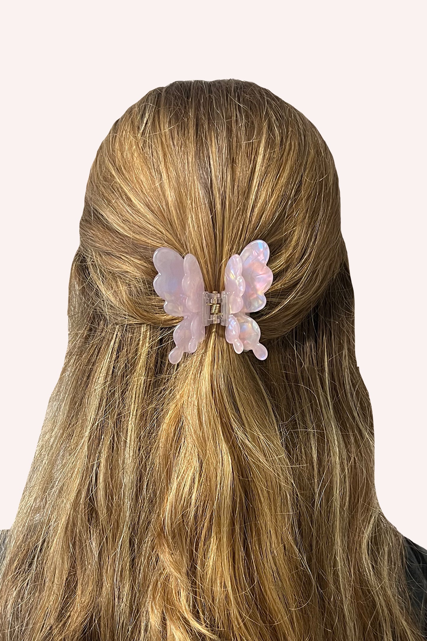 Pastel Iridescent Butterfly Jaw Clip Lilac