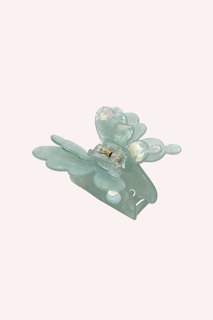 Pastel Iridescent Butterfly Jaw Clip Aqua