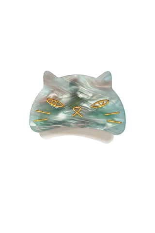 Pastel Meow Cat Jaw Pair <br> Pearl White