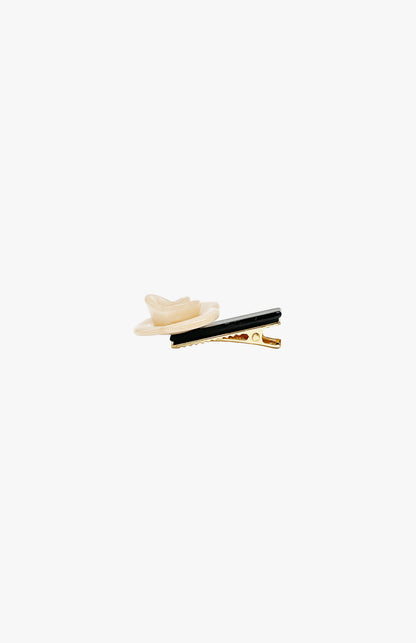 Petite Fleur Side Clip - Ivory