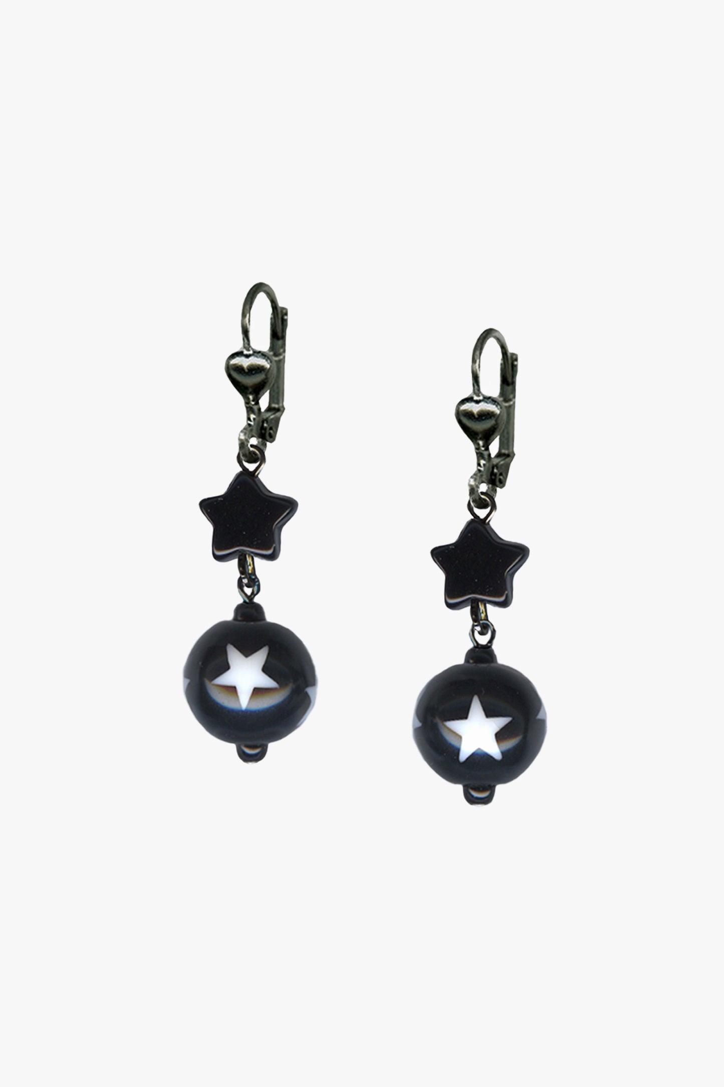 Star Ball Earring- Black