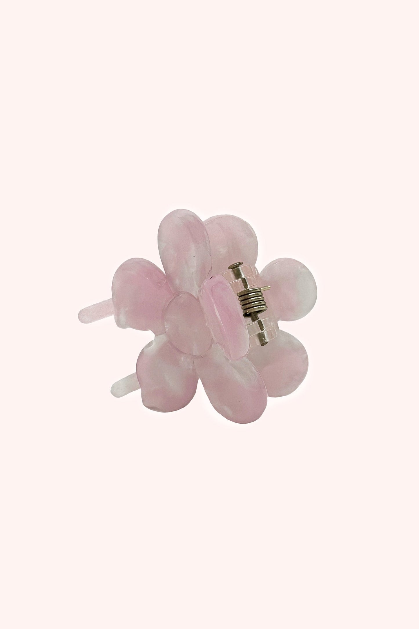 Petite Forget Me Not Flower Clip Rose Quartz