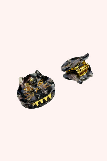 The Cat's Meow Cat Jaw Clip Pair Black Multi