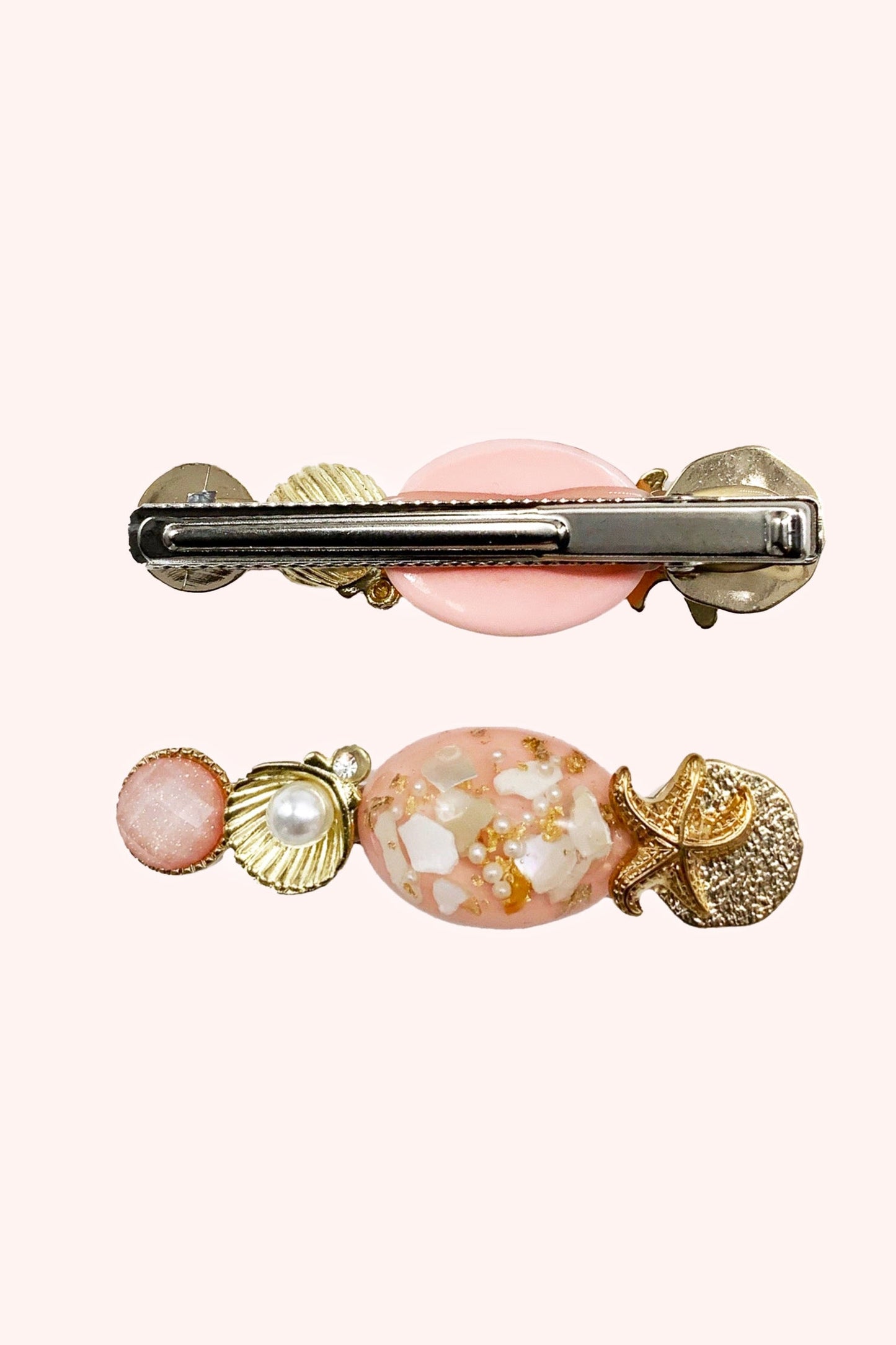 Mermaid Shell Clamp Clip Pink