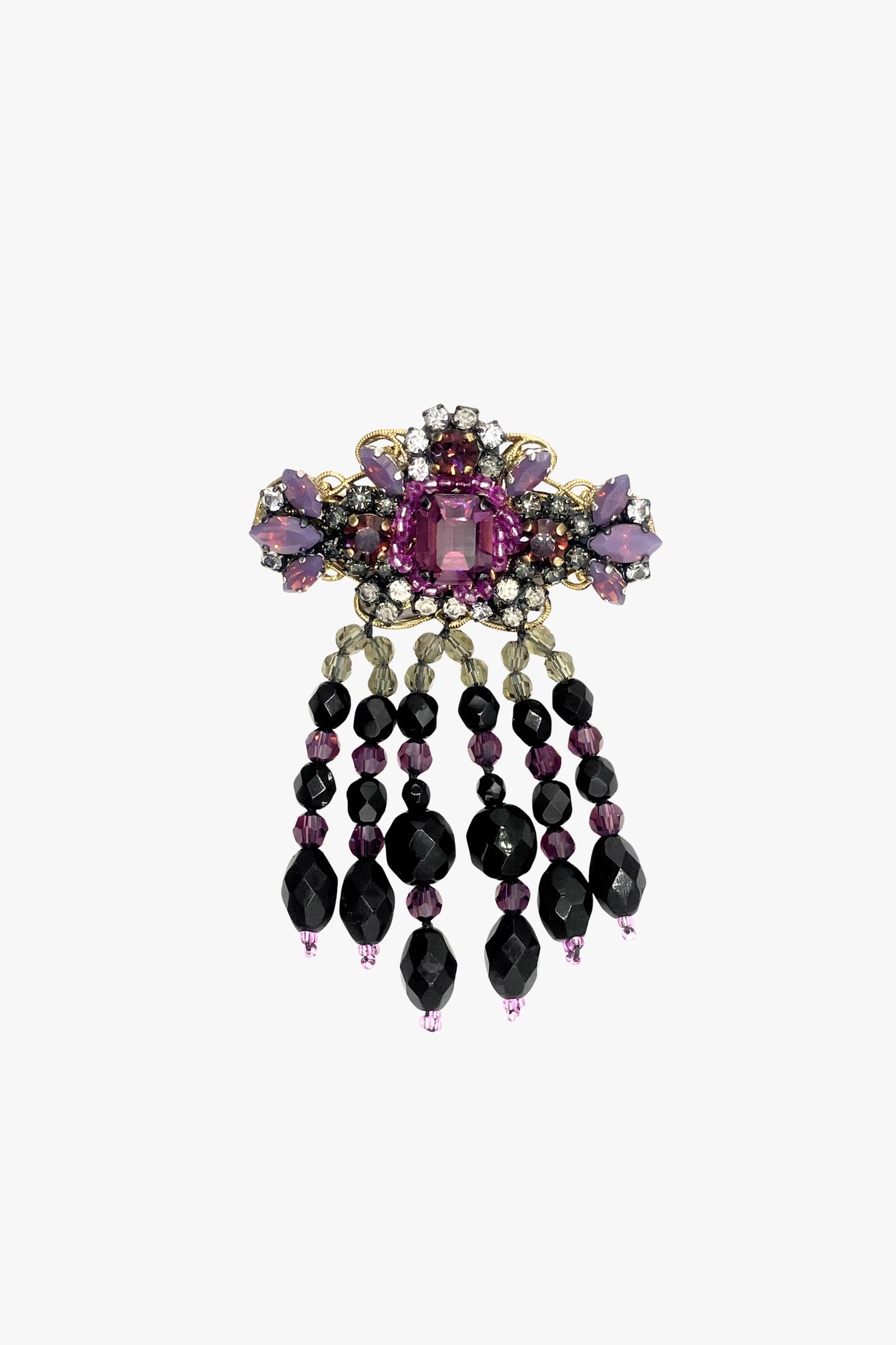 Anna Sui x Erickson Beamon Crystal Tassel Brooch