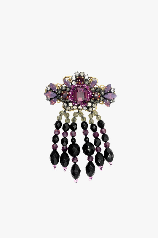 Anna Sui x Erickson Beamon Crystal Tassel Brooch