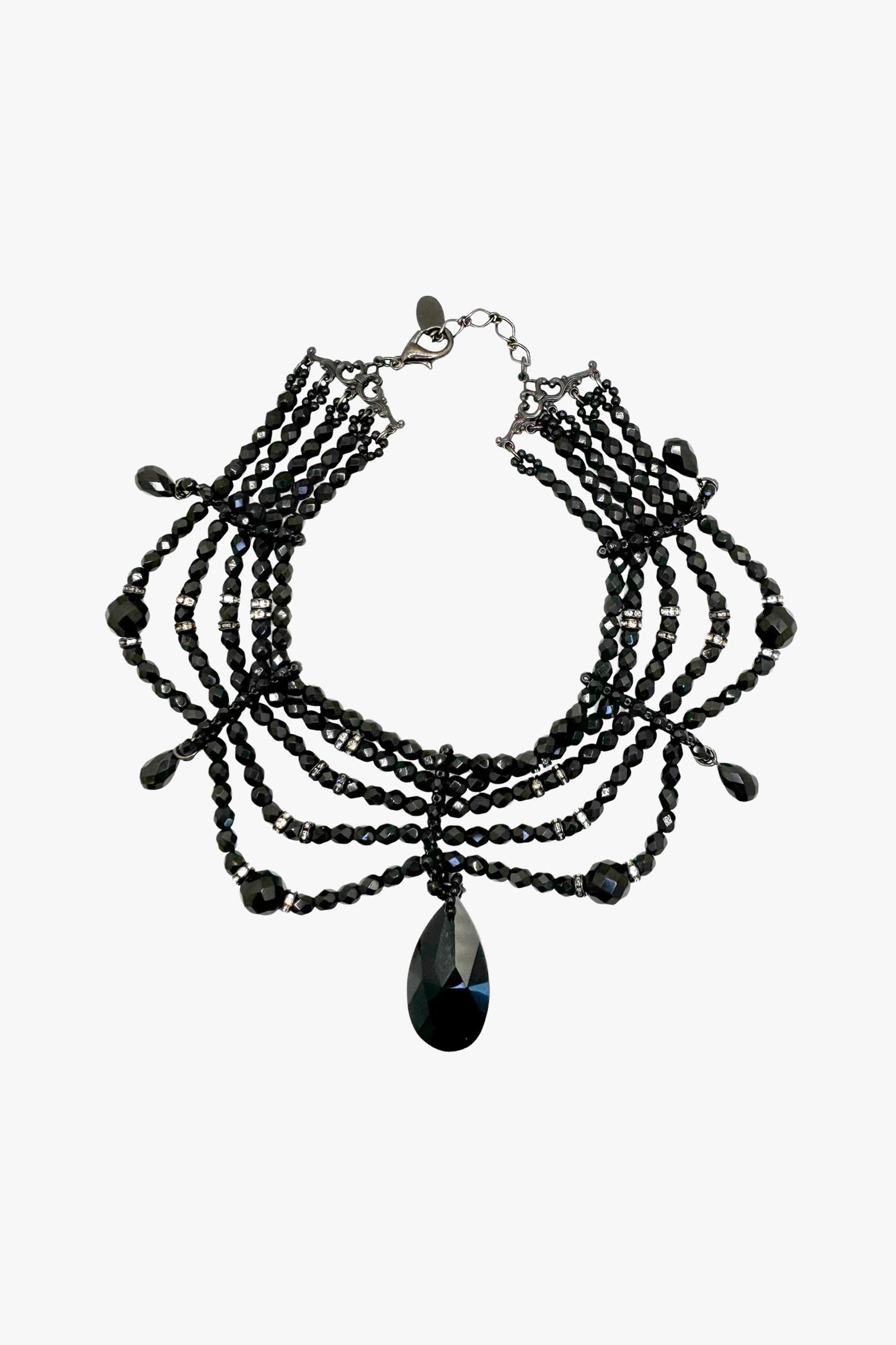 Anna Sui x Erickson Beamon Teardrop Necklace - Black