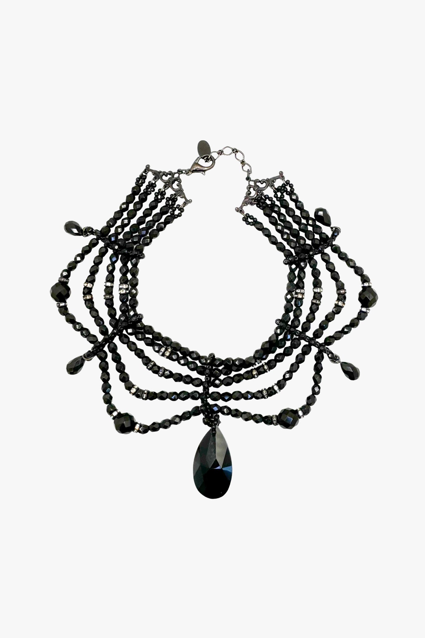 Anna Sui x Erickson Beamon Teardrop Necklace - Black