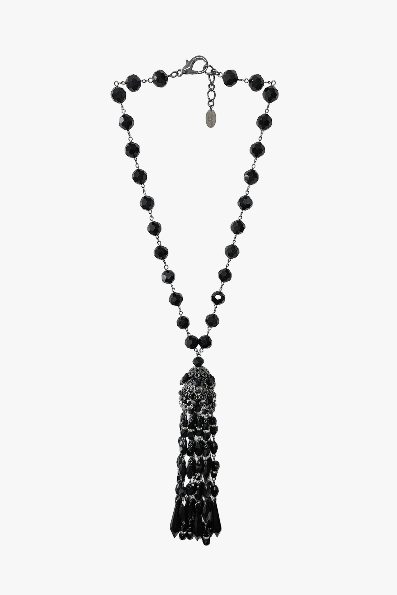 Anna Sui x Erickson Beamon Beaded Tassel Necklace - Black