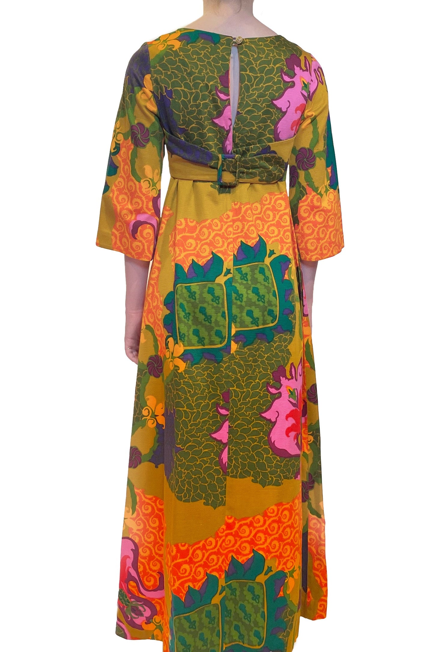 Vintage Waltan Clarke's Printed Maxi Dress