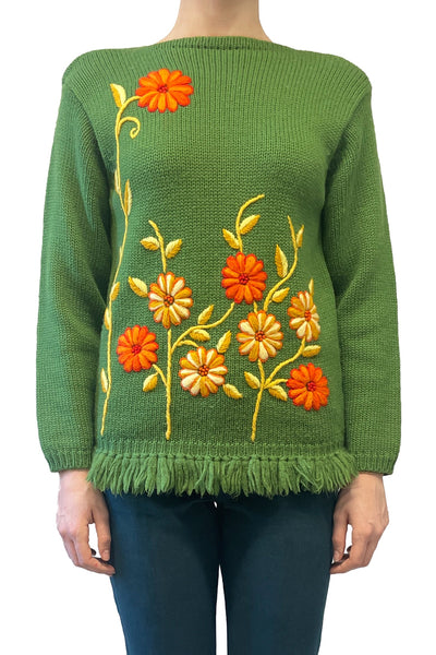 Vintage Embroidered Floral Sweater – Anna Sui