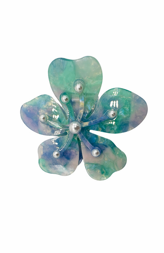 Mermaid Hibiscus Jaw Clip