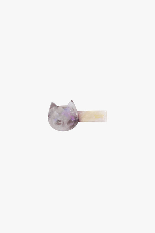 Kitten Side Clips- Amethyst