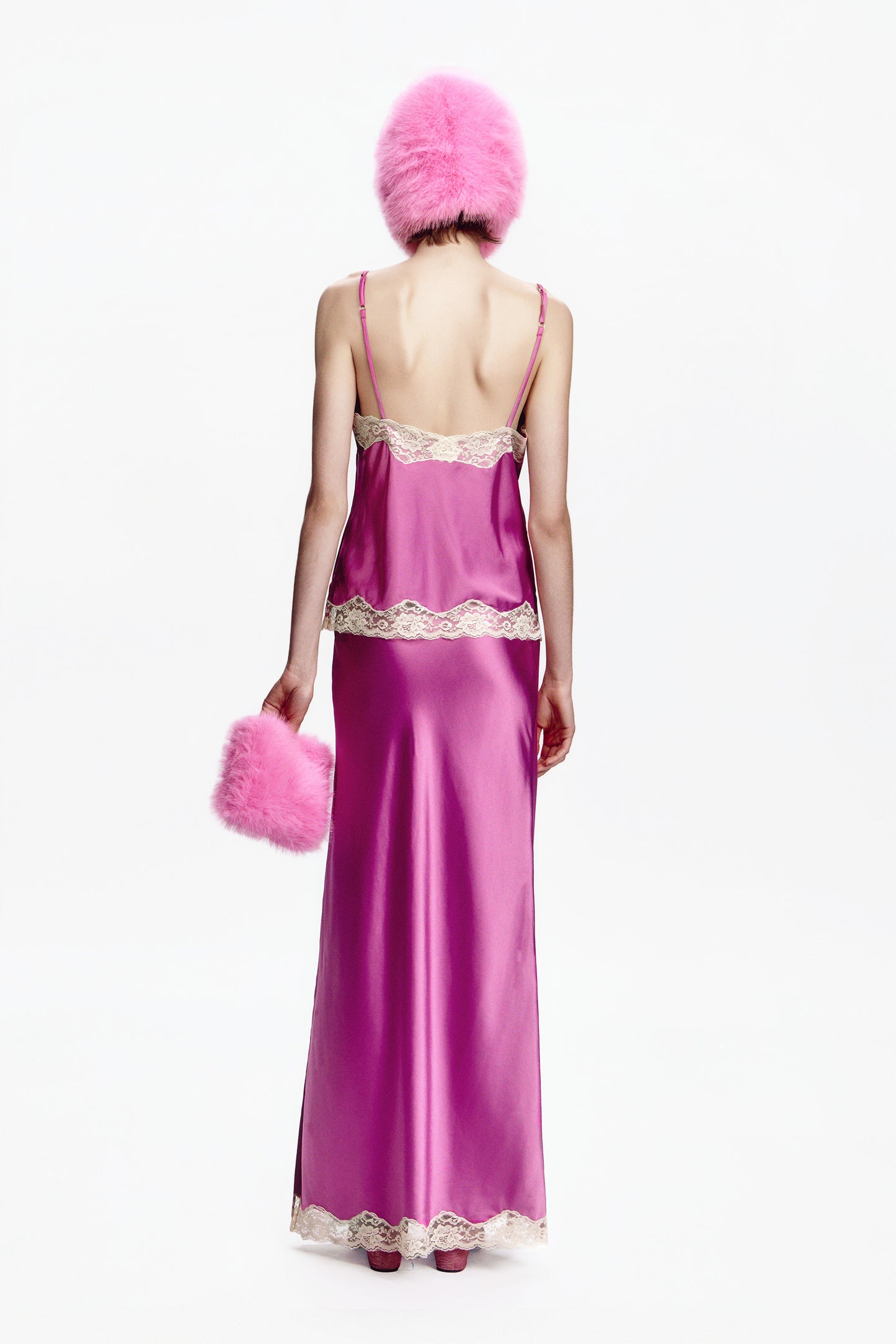 Lingerie Satin Camisole - Roseberry