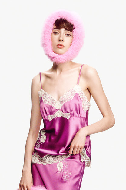 Lingerie Satin Camisole - Roseberry
