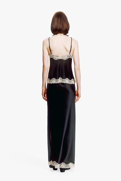 Lingerie Satin Camisole - Black