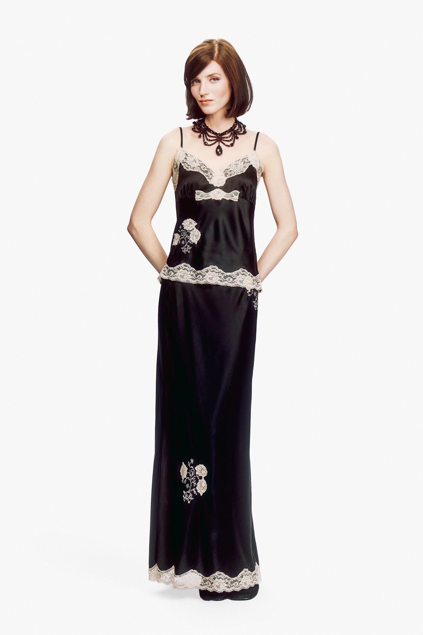 Lingerie Satin Camisole - Black